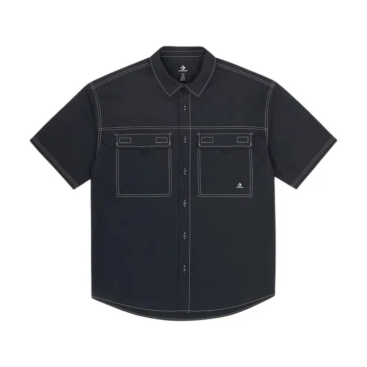 Converse Shirts Men's Black Lapel Moderate Other
