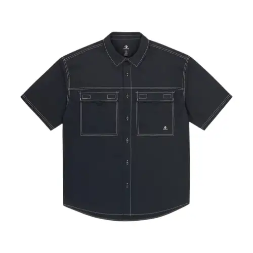 Converse Shirts Men's Black Lapel Moderate Other