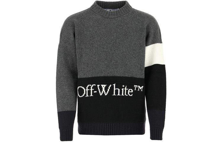 Мужской свитер OFF-WHITE (темно-серый)