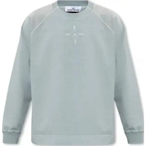 STONE ISLAND Long Sleeved Crewneck Sweatshirt
