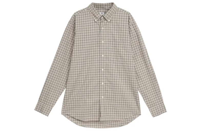 UNIQLO Shirts Unisex Beige Lapel Thin Other