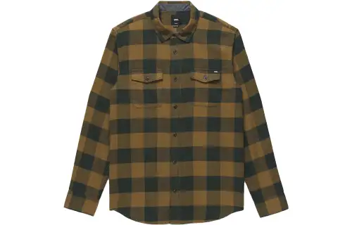Vans Aliso Long Sleeve Buttondown Shirt Men's Dark Forest/Kangaroo