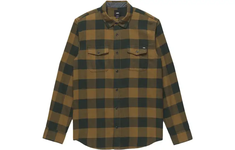 Vans Aliso Long Sleeve Buttondown Shirt Men's Dark Forest/Kangaroo