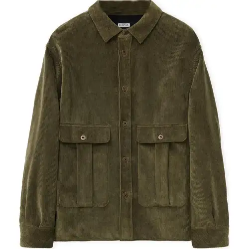 LOEWE FW24 Shirt Men's Khaki Green
