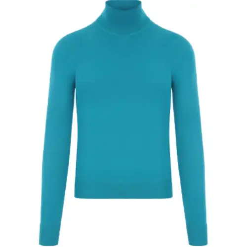Bottega Veneta Sweaters Men's Sparkling Blue Turtleneck Moderate Base Layer
