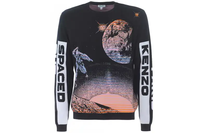 KENZO Sweaters Men's Black Crew Neck Moderate