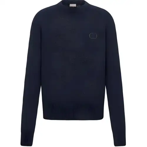 DIOR Quarterly New Products Sweaters Men's Blue Crew Neck Moderate Other