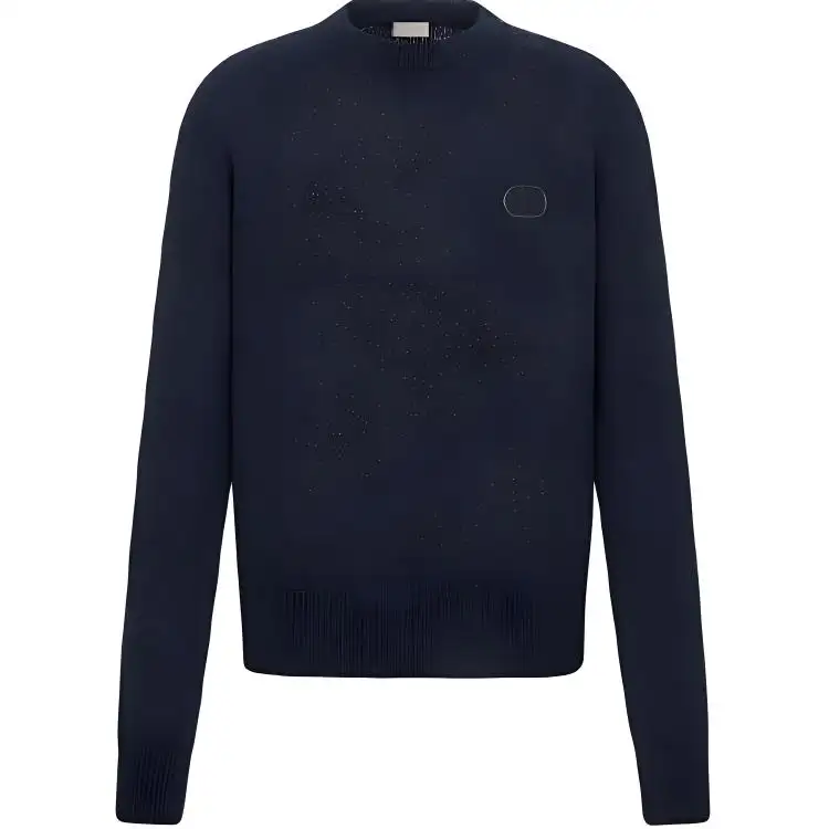 DIOR Quarterly New Products Sweaters Men's Blue Crew Neck Moderate Other