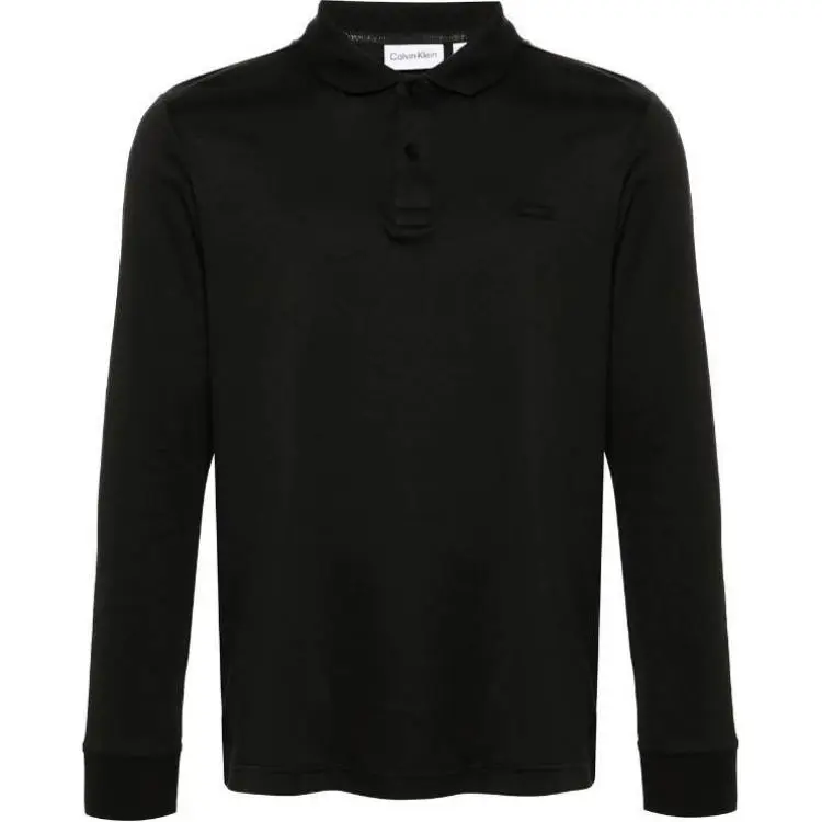 Calvin Klein logo-patch cotton polo shirt