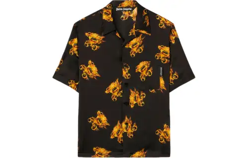 Palm Angels Burning monogram-print shirt