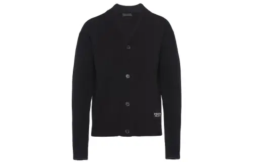 【Previous Season】logo patch knitted cardigan