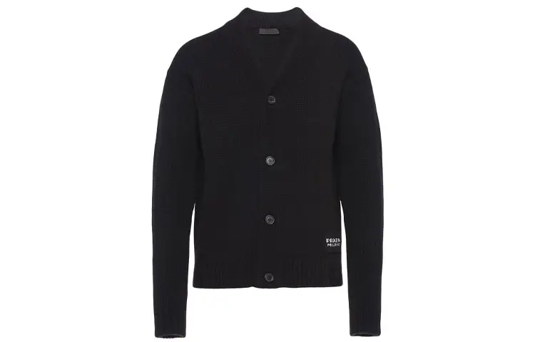 【Previous Season】logo patch knitted cardigan