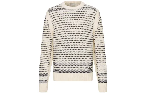 DIOR SS21 Loose Fit Knitwear Men's Ecru