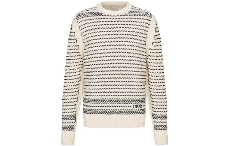 DIOR SS21 Loose Fit Knitwear Men's Ecru