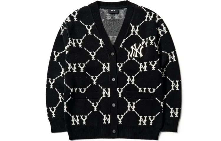 MLB Old Flower Sweater Unisex Black