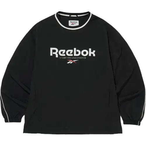 Reebok Sweatshirts Unisex Black Crew Neck Moderate