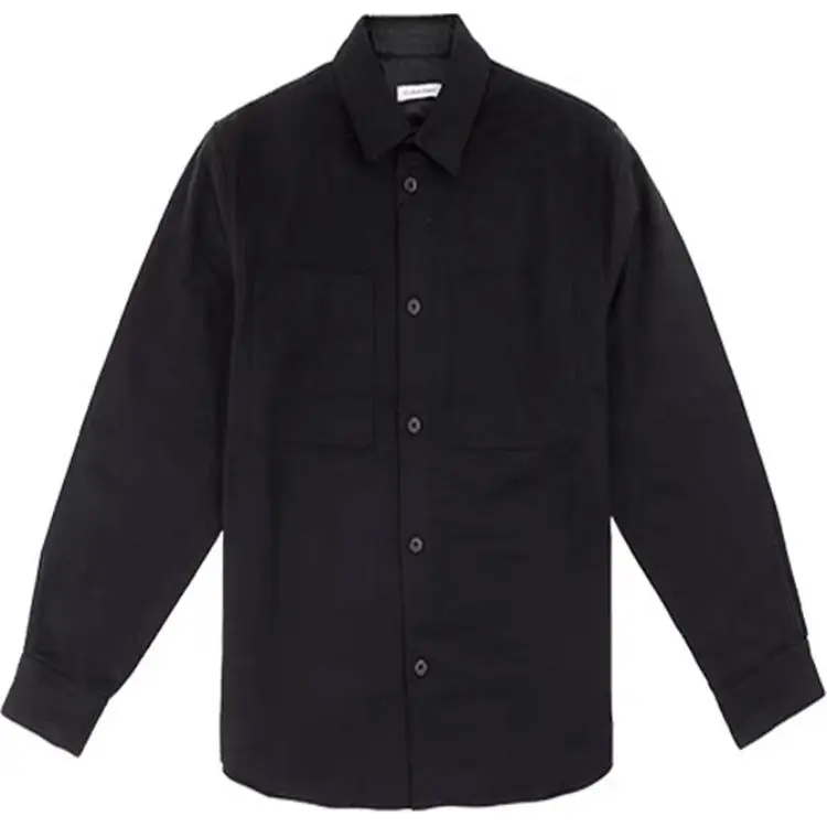 Calvin Klein Shirts Men's Black Pointed Collar Thickened Other