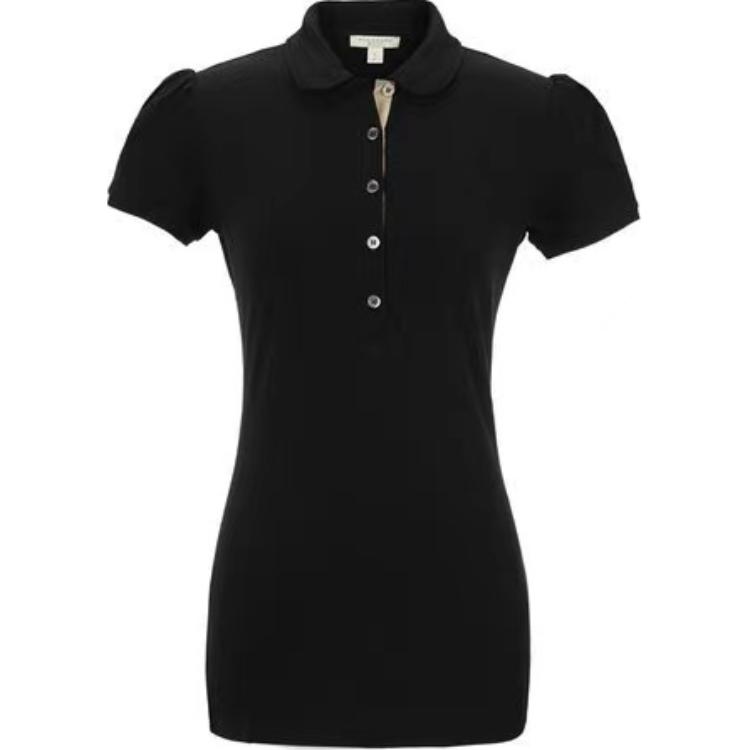 Женское поло Burberry (черное)