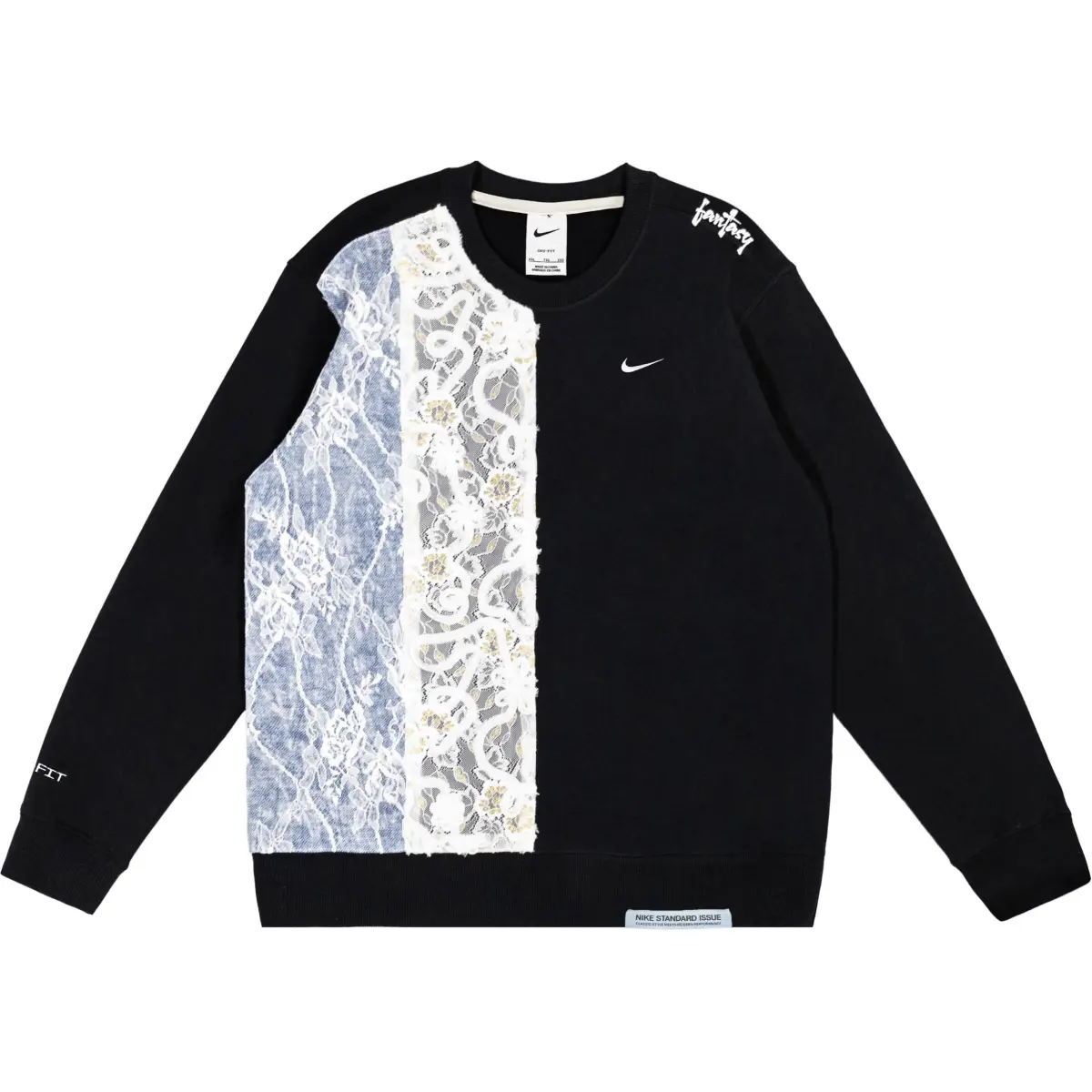 Nike Sweatshirts Unisex Black Crew Neck Moderate