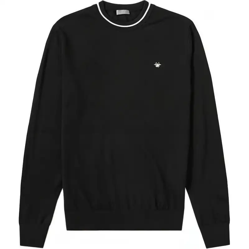 DIOR Quarterly New Products Sweaters Men's Black Crew Neck Moderate Other