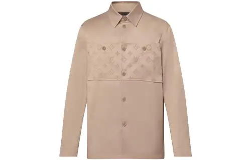 LOUIS VUITTON Flocked Casual Cotton Overshirt