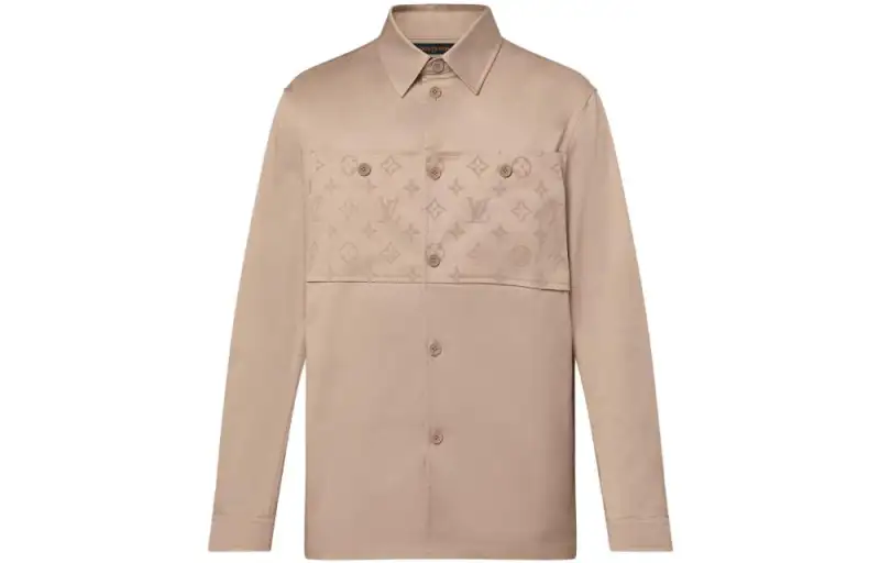 LOUIS VUITTON Flocked Casual Cotton Overshirt