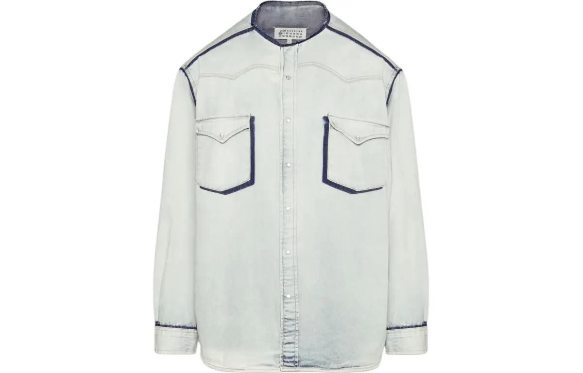 Maison Margiela Collarless Denim Shirt