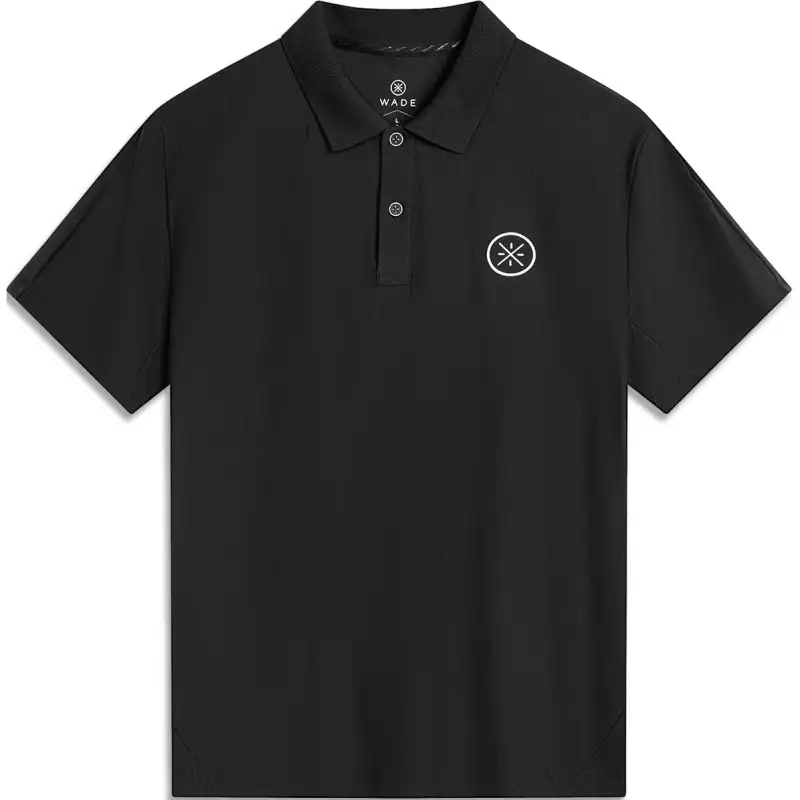Li Ning Wade Collection Polo Shirts Men's Black Polo Collar Moderate Other