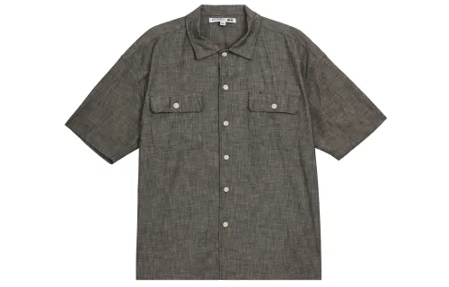UNIQLO Shirts Unisex Gray Green Lapel Moderate Other