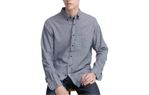 UNIQLO Shirts Unisex Navy Blue Square Collar Moderate Other