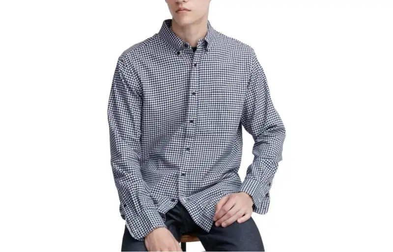 UNIQLO Shirts Unisex Navy Blue Square Collar Moderate Other