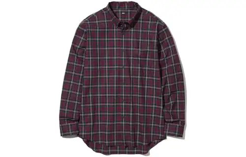 UNIQLO Shirts Men's Dark Red Pointed Collar Moderate Other
