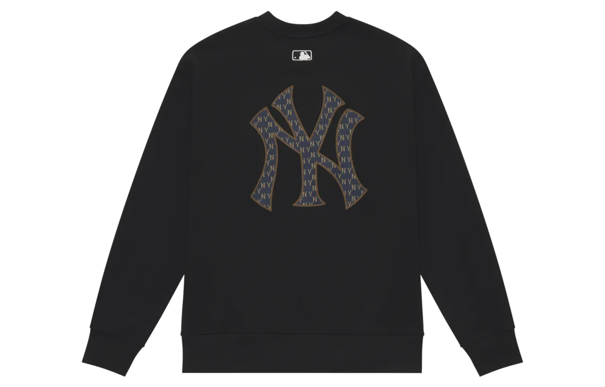 MLB MONOGRAM 24FW Crew Neck Sweatshirt Unisex Black
