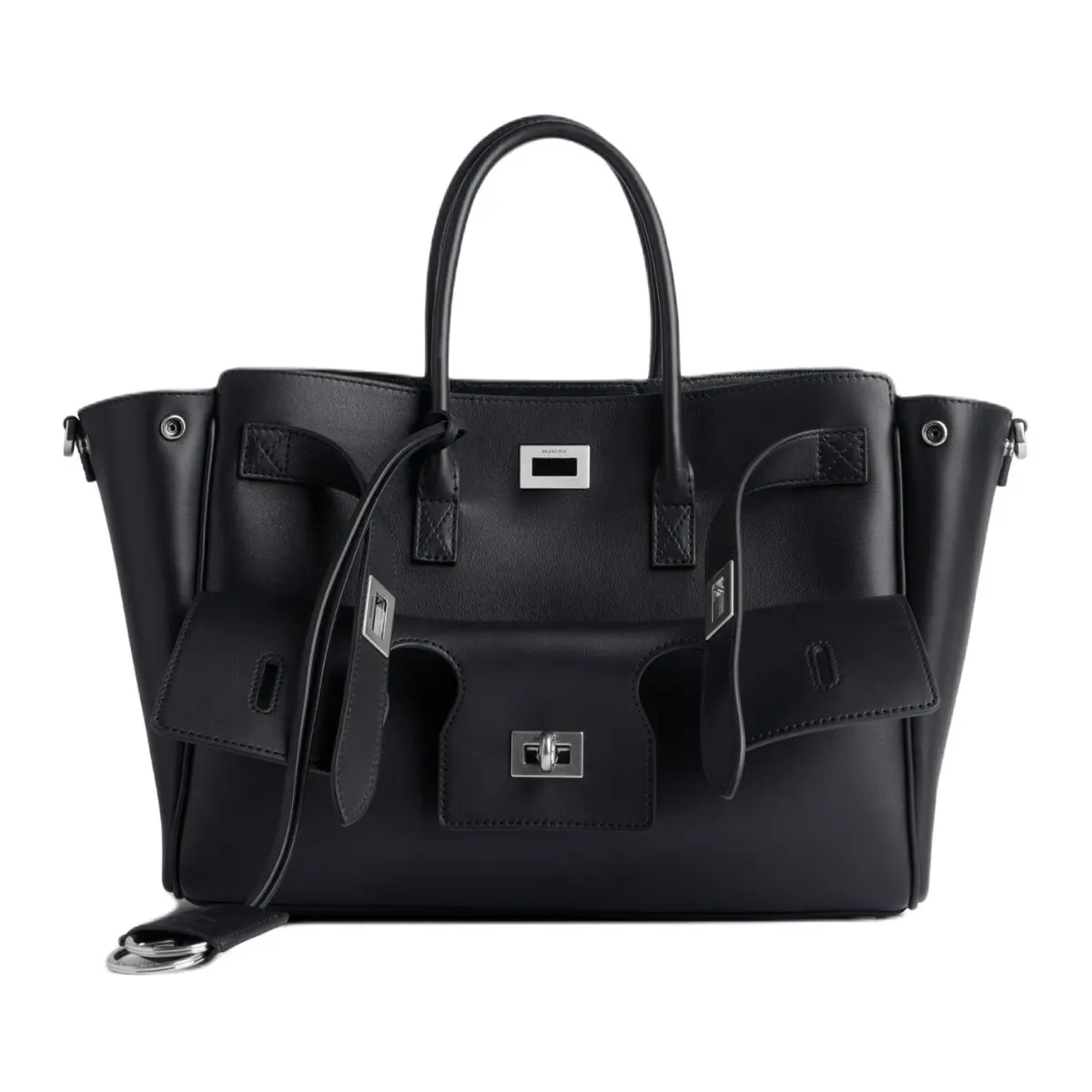 Balenciaga Bel Air Cow Leather Tote Bag, Shopping Bag, Shoulder Bag, Handbag Small Women's Black