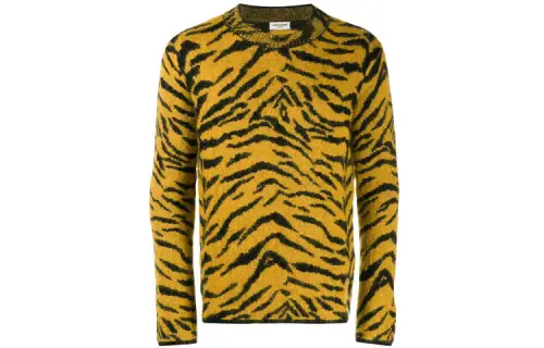 SAINT LAURENT Sweaters Men's Yellow Crew Neck Moderate Other