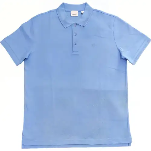 Burberry Polo Shirts Men's Blue Polo Collar Moderate Straight Fit
