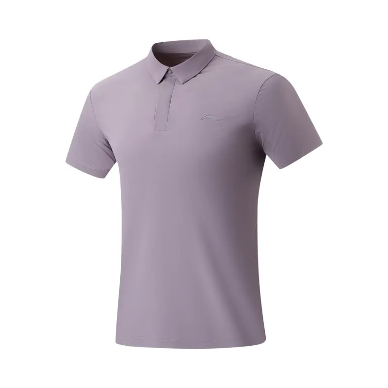 Li Ning Fitness Series Polo Shirt Men's Snail Purple