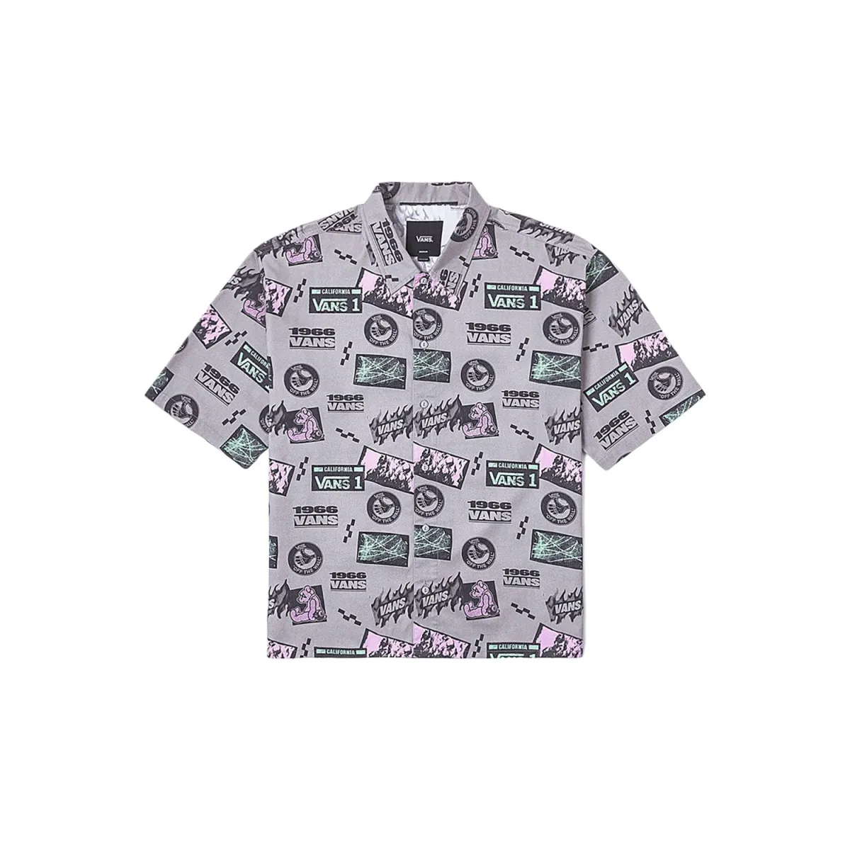 Vans Shirts Men's Gray Lapel Moderate