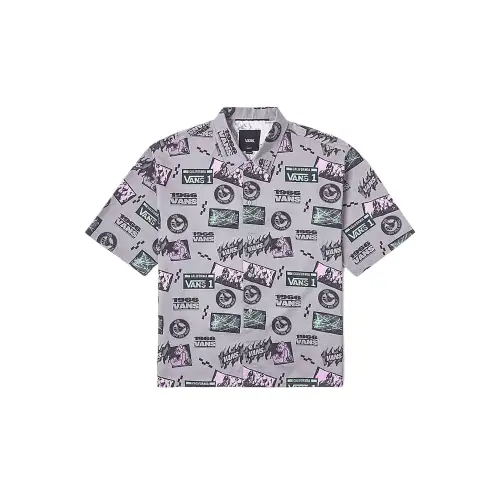 Vans Shirts Men's Gray Lapel Moderate