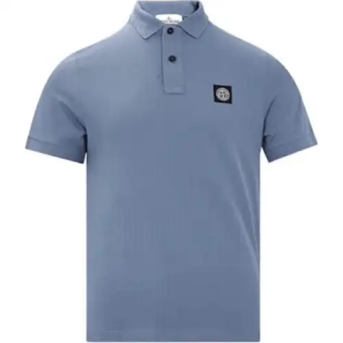 Stone Island Compass-appliqué cotton polo shirt