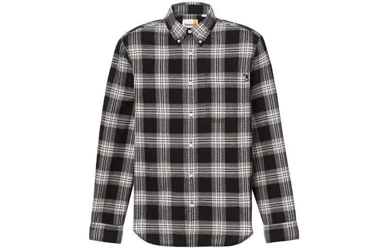 Timberland Shirts Men's Black Pointed Collar Moderate Other