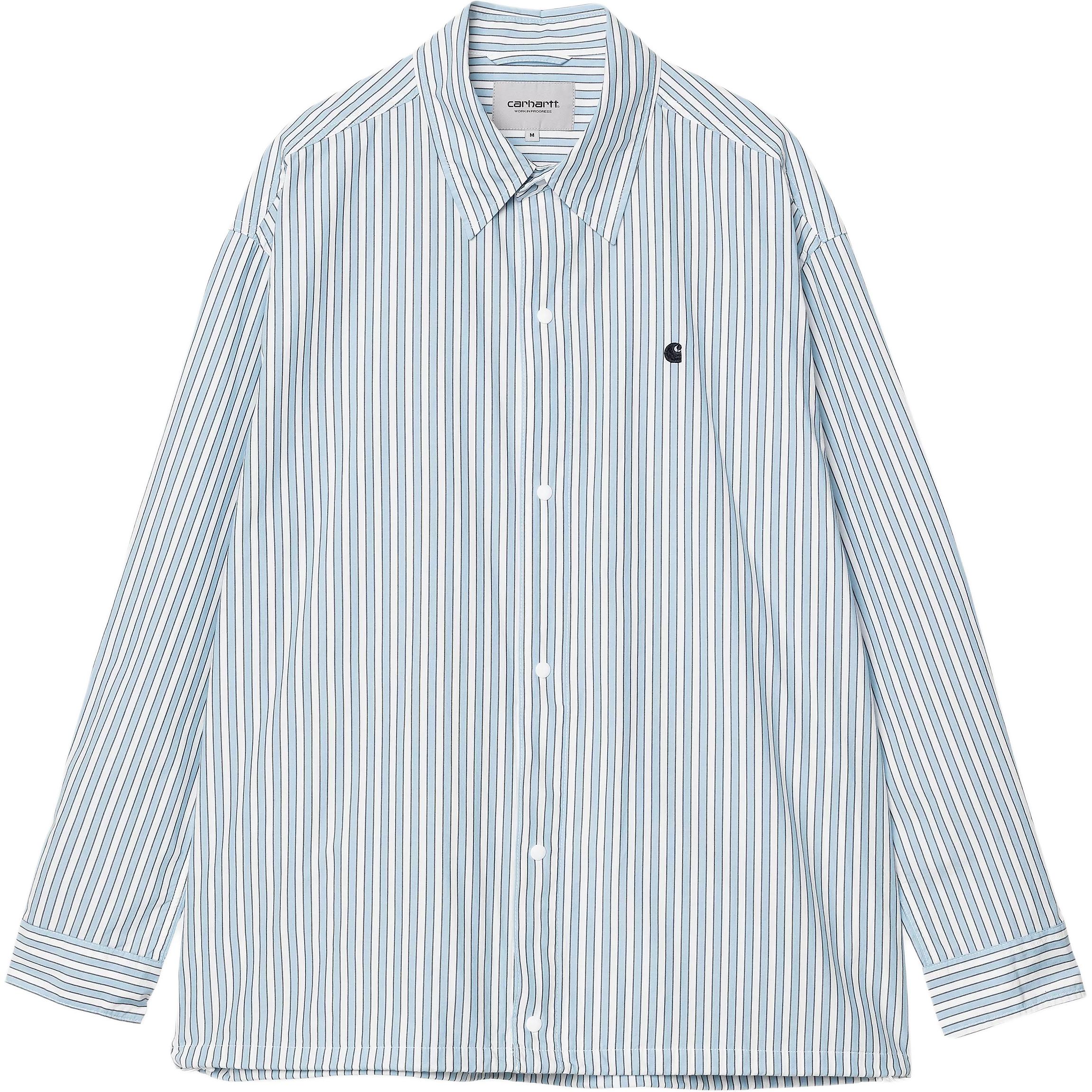 Мужская рубашка Carhartt Carhartt WIP Asher Shirt (голубая)
