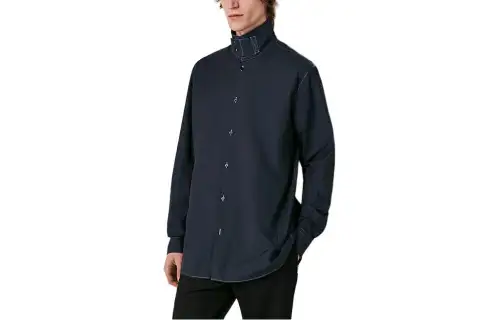 HERMES Shirts Men's Navy Moderate