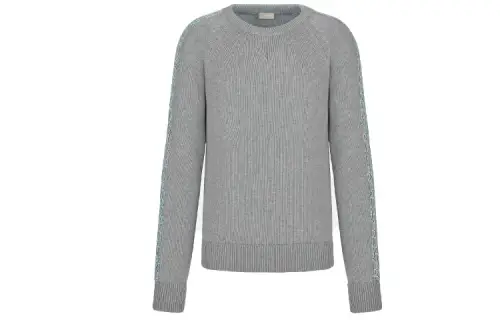DIOR Quarterly New Products Sweaters Men's Gray Crew Neck Moderate Other
