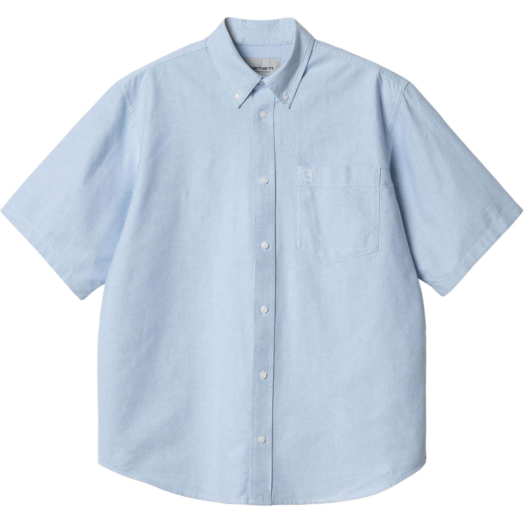 Мужская рубашка Carhartt WIP Braxton Shirt (голубая)