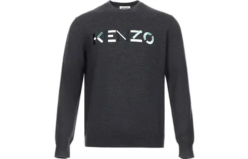 KENZO Logo Embroidered Knitted Jumper