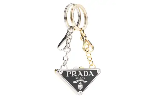 PRADA Logo-Triangle Set-Of-Two Keyrings