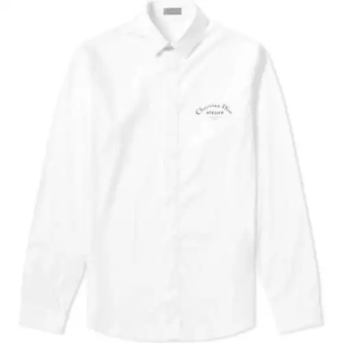 DIOR Shirts Men's White Pointed Collar Moderate Other