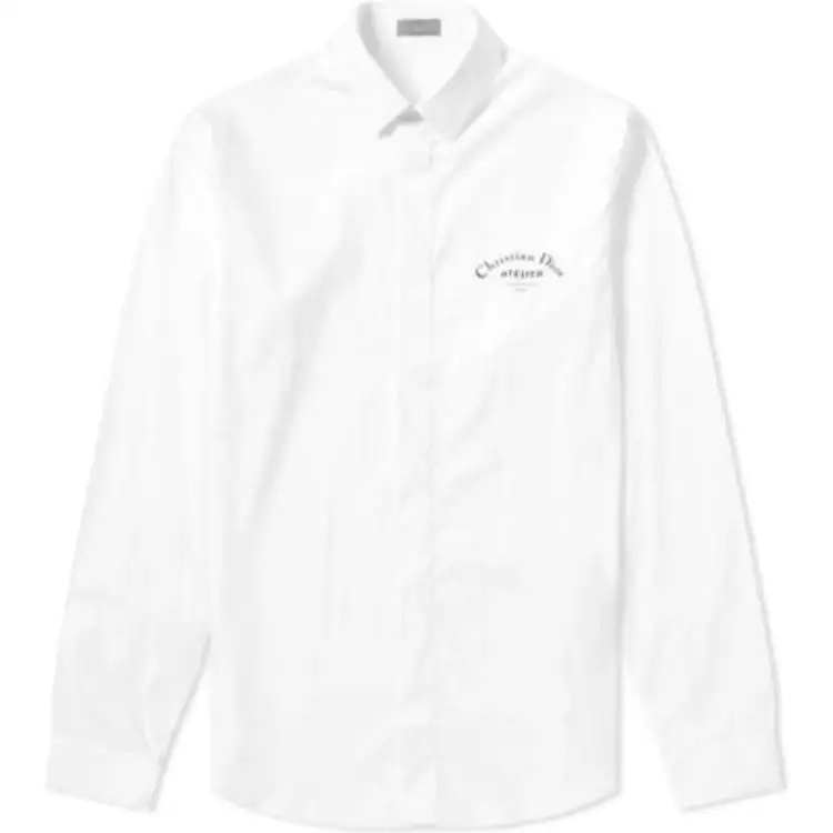 DIOR Shirts Men's White Pointed Collar Moderate Other