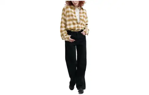 UNIQLO Shirts Unisex Earth Yellow Pointed Collar Moderate Other